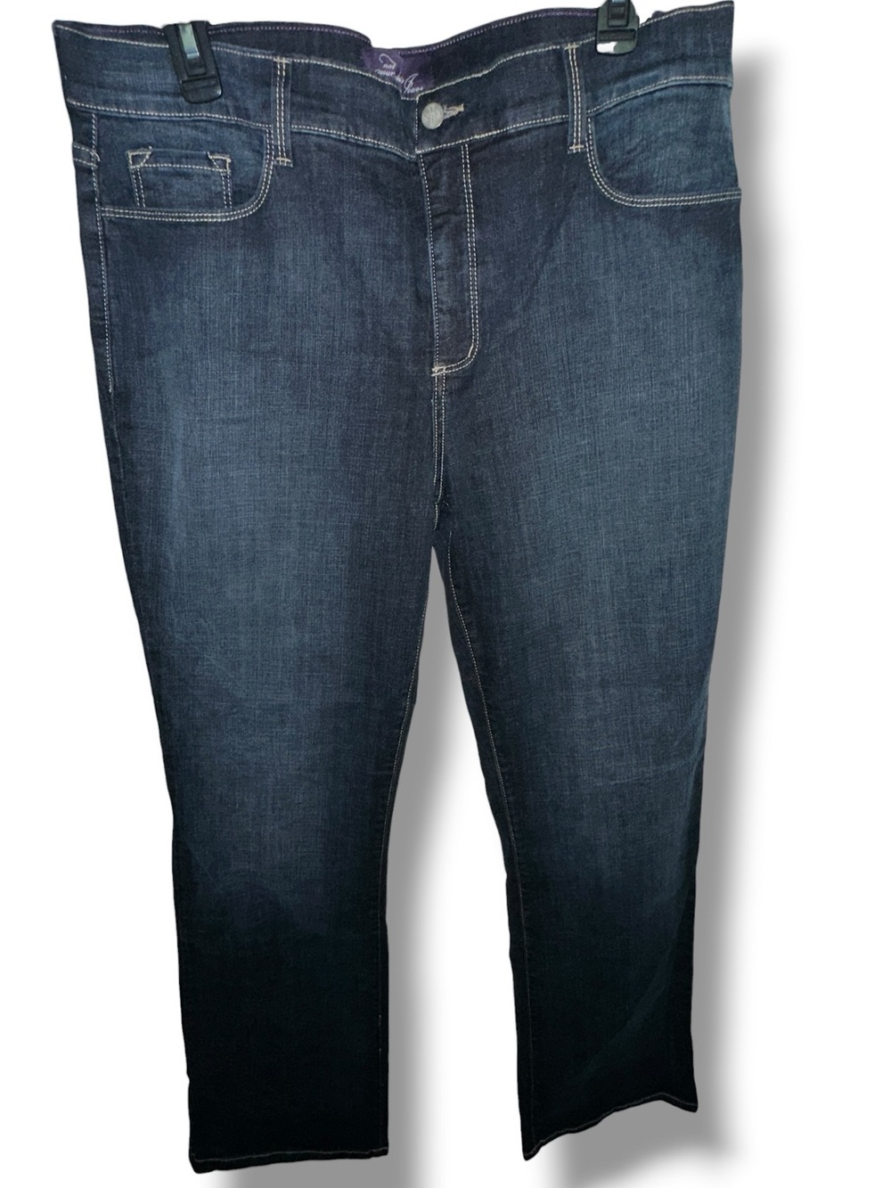 NYDJ SZ 14 Not Your Daughter's Jeans Women Blue Denim w/Stretch Straight Leg $98